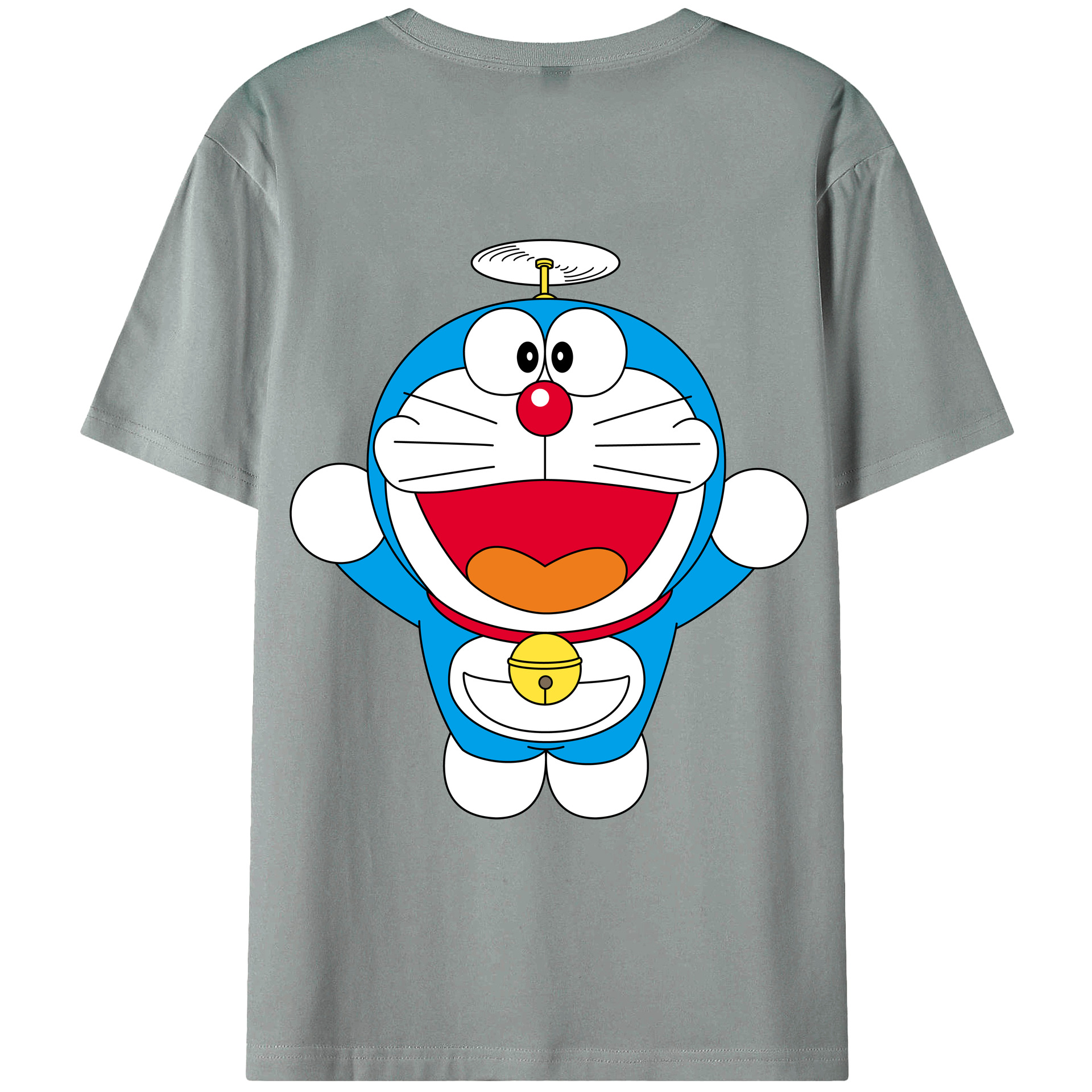 （画像用） ドラえもん Doraemon 綿100％ メンズ半袖Tシャツ（バックプリント） 通気性